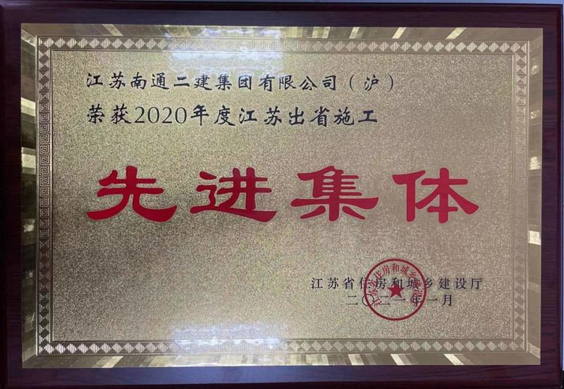 2020年度出省施工先進集體